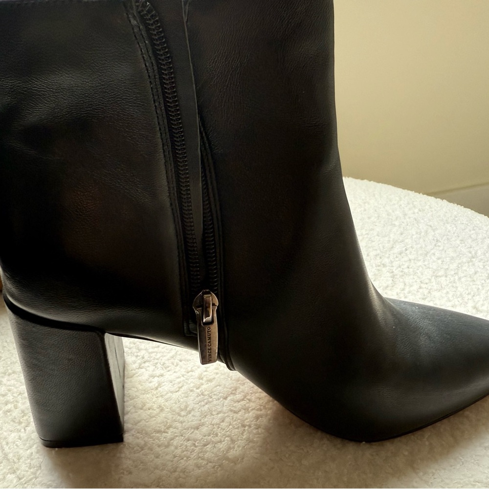 Vince Camuto Black Leather Ankle Boots #BE READY FOR THAT HOLIDAY PARTY!!